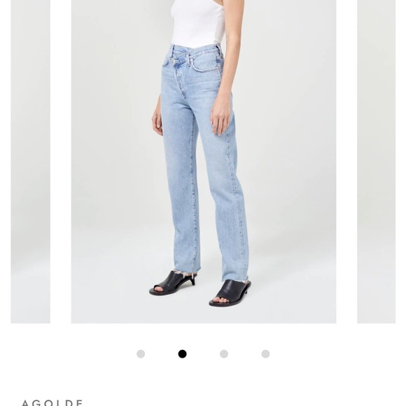 Agolde Criss Cross Straight Jean Size 28 Color Dimension - Picture 2 of 8